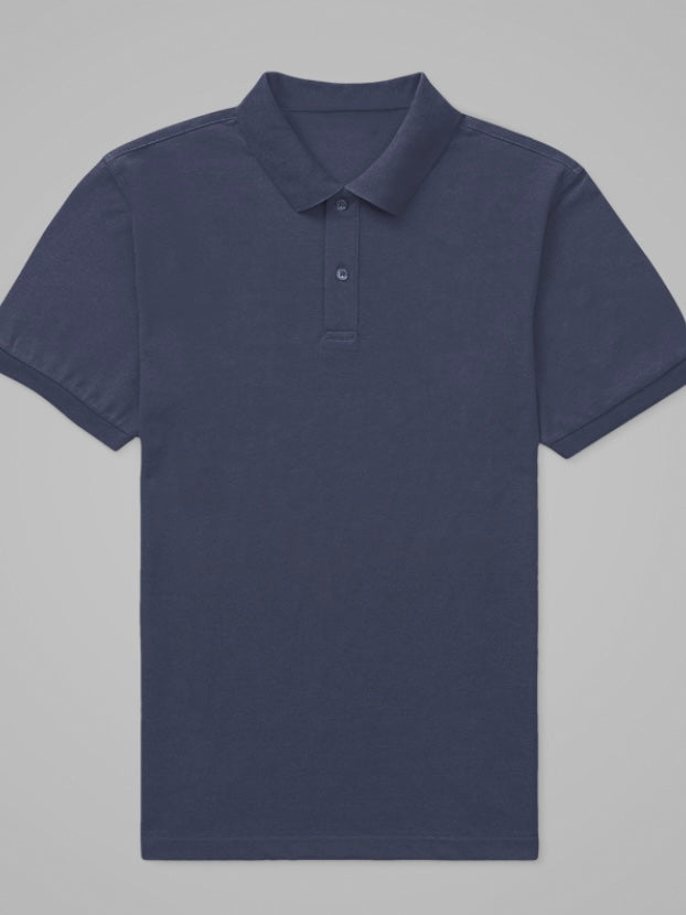 Male Solid Polo T-shirt Flamboyant