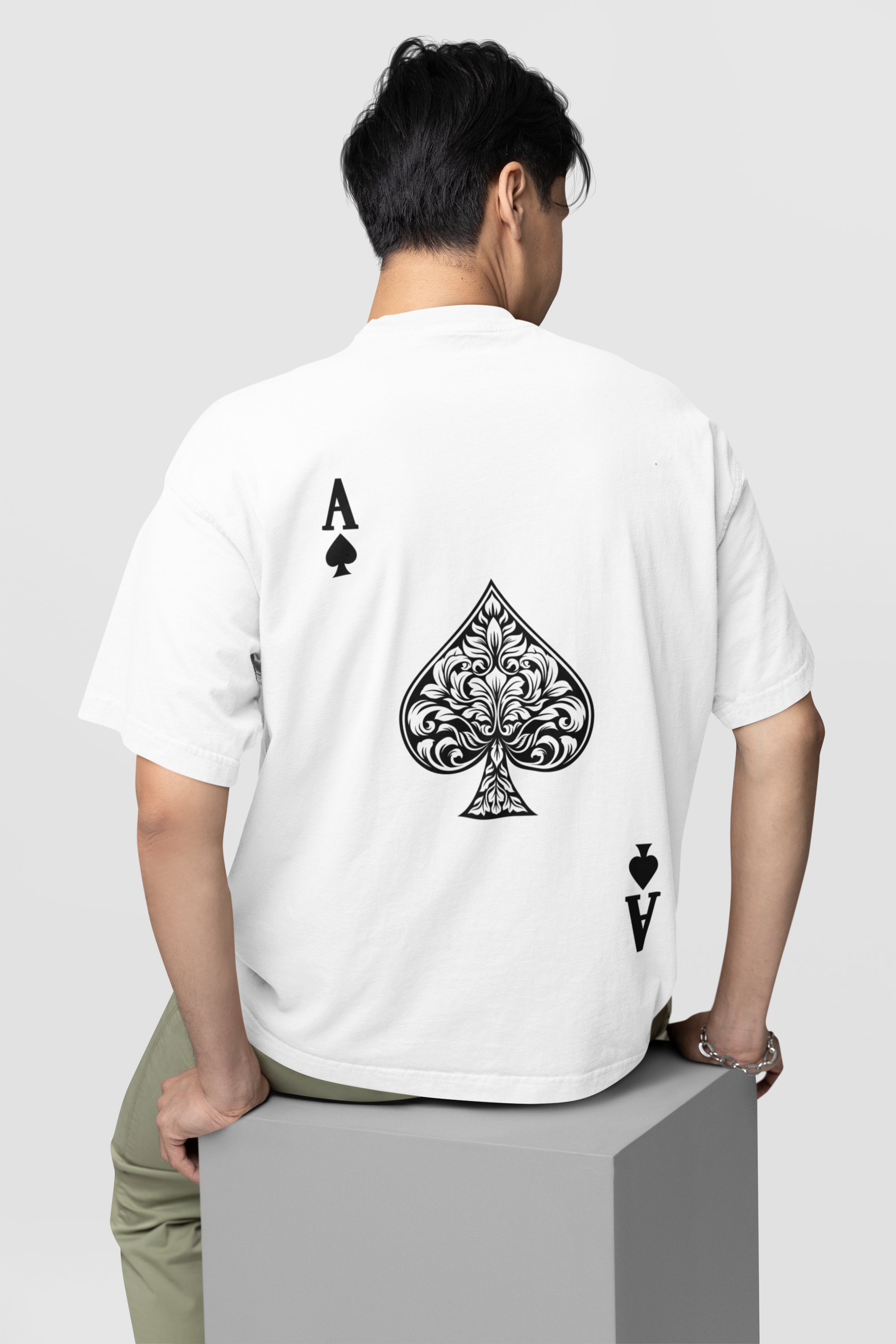Unisex Ace Of Spades Oversized T-shirt