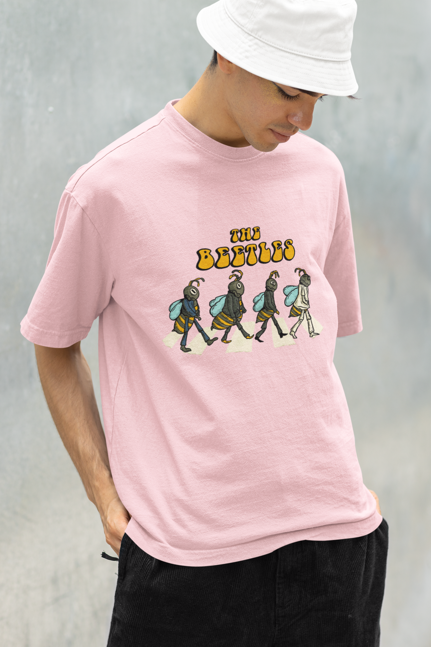 Unisex Beetles Oversized T-shirt Flamboyant