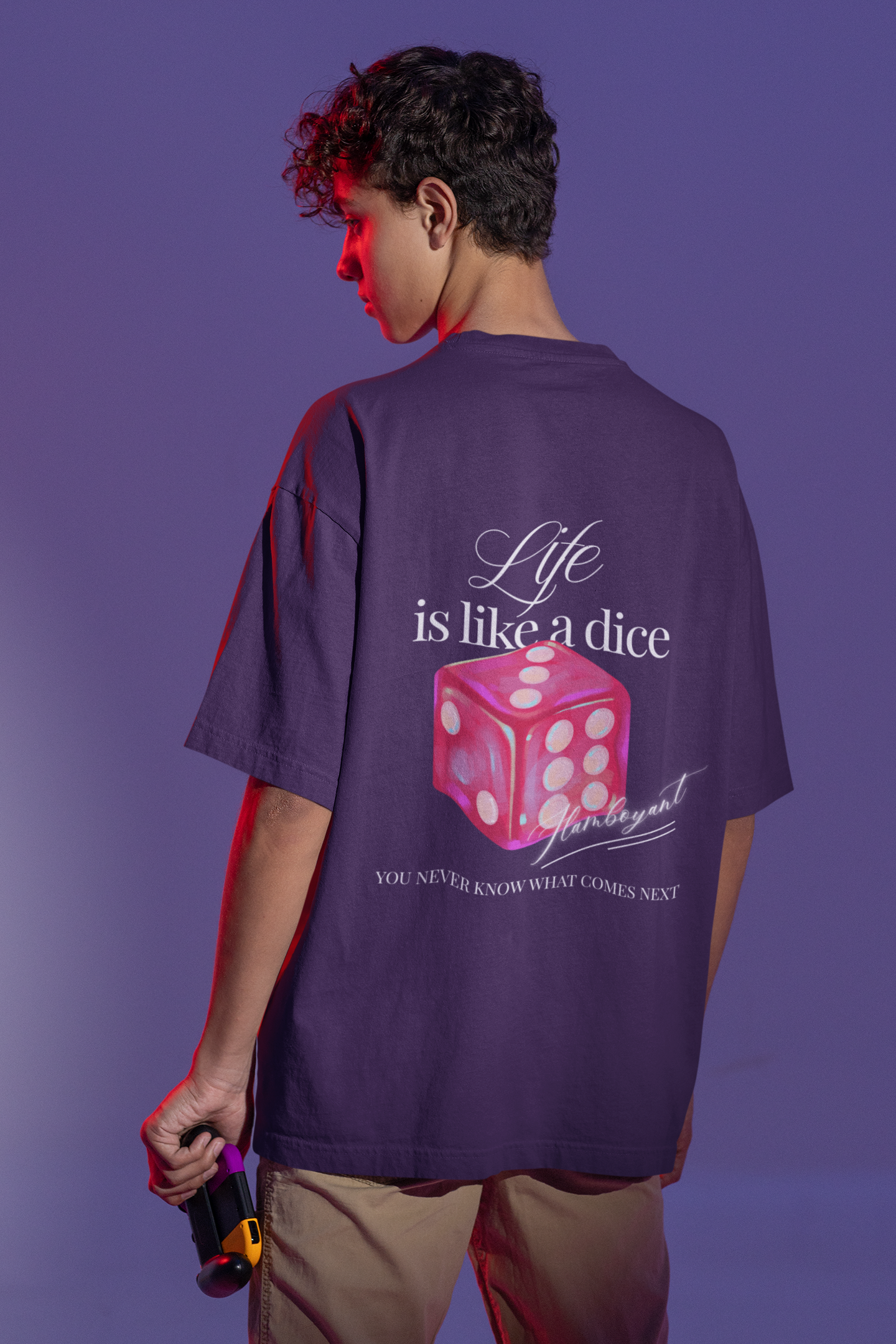 Unisex Life Is Like A Dice Oversized T-shirt