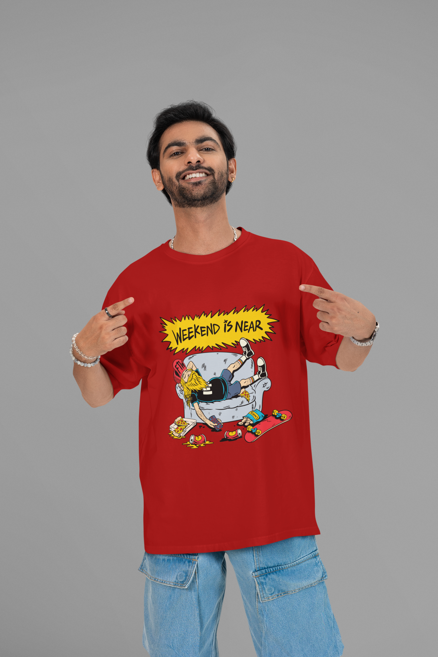 Unisex Weekend Oversized T-shirt Flamboyant