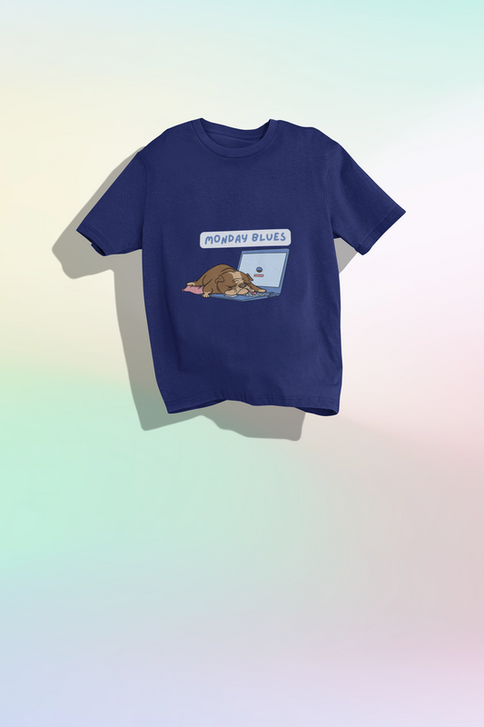 Unisex Monday Blues Oversized T-shirt Flamboyant