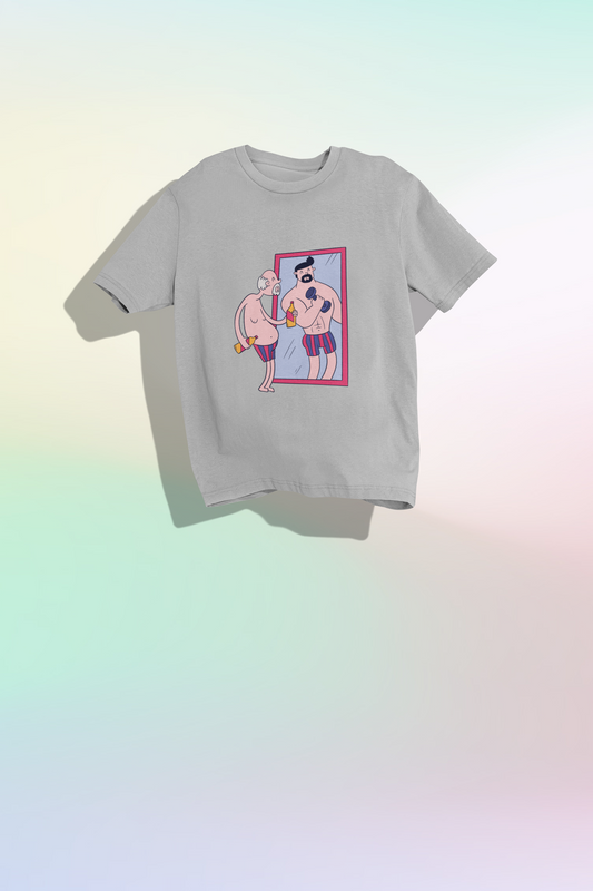 Unisex Mirror Oversized Tshirt Flamboyant