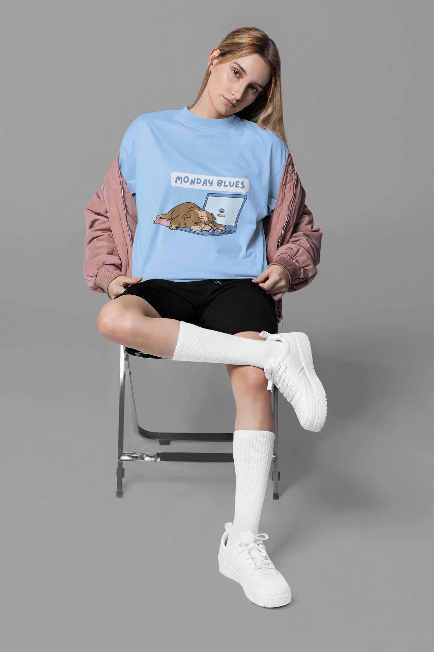 Unisex Monday Blues Oversized T-shirt Flamboyant