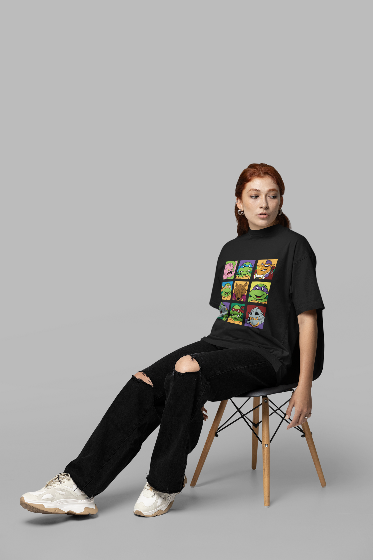 Unisex Ninja Turtles Oversized T-shirt Flamboyant