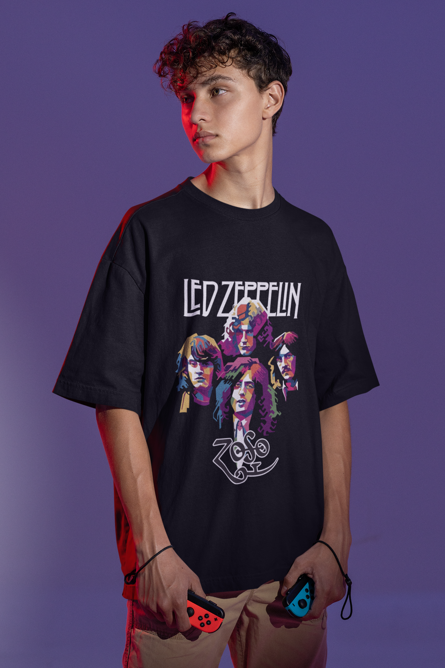 Unisex Led Zeppelin Oversized T-shirt Flamboyant